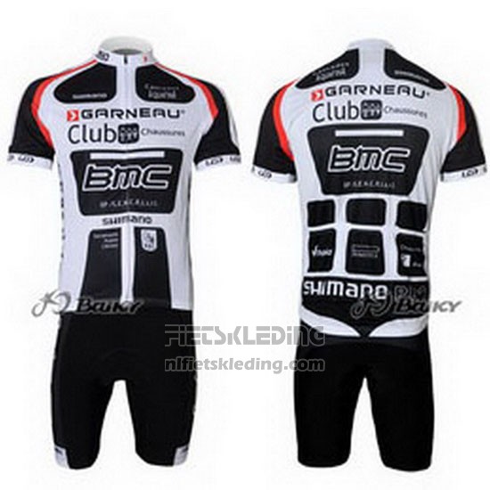 2011 Fietskleding BMC Wit en Zwart Korte Mouwen en Koersbroek